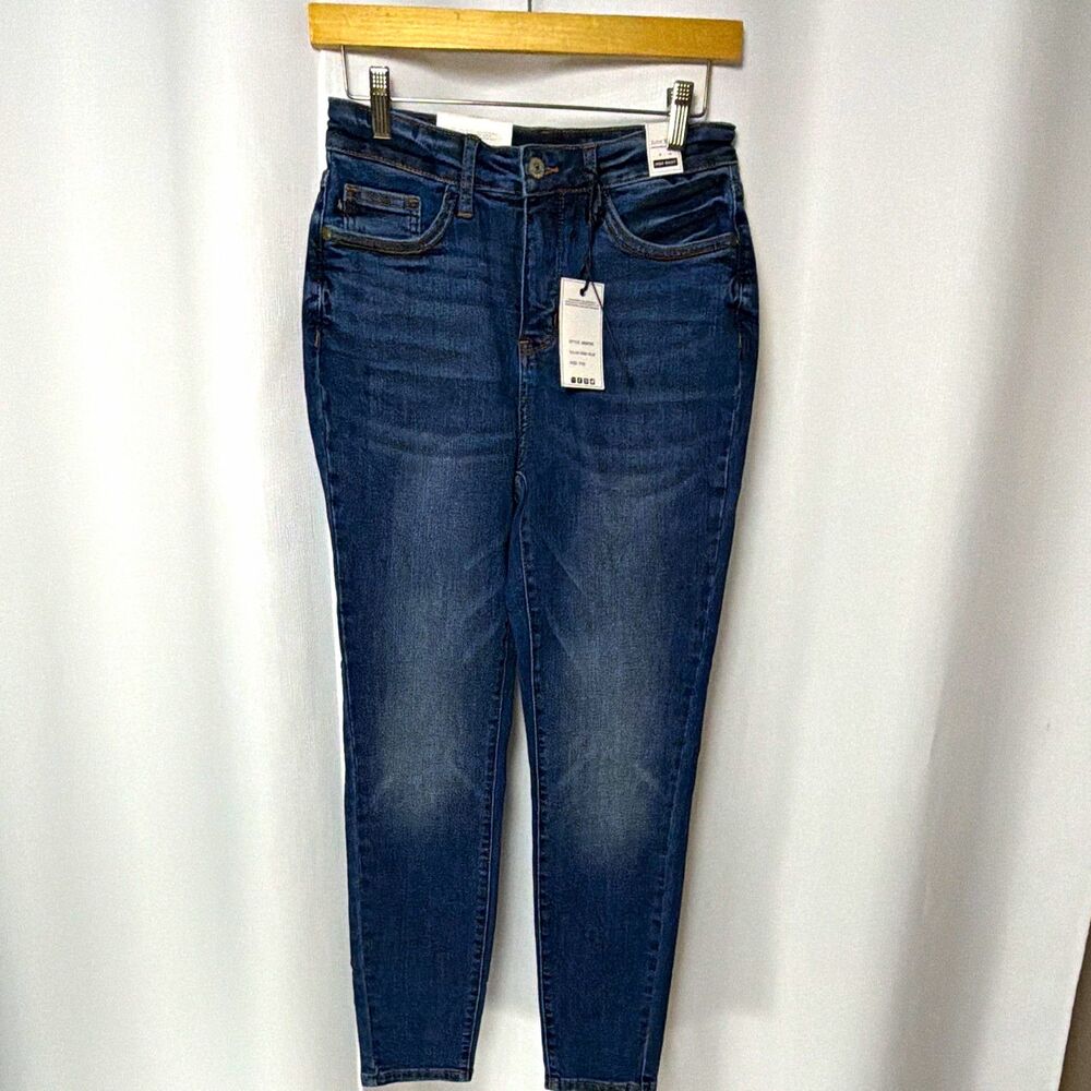 Judy Blue Jeans Women’s 28 Blue Dark Wash High Rise Skinny Stretch Pockets